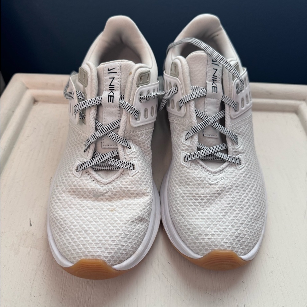 Women's Airmax White and Leopard Print Sneakers - Picture 2 of 10
